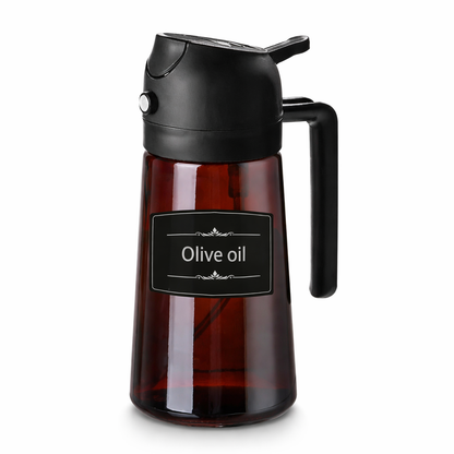 Portable Glass Oil Spray and Pour Pot