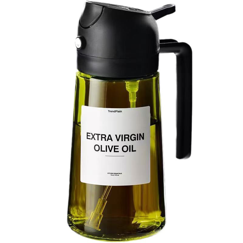 Portable Glass Oil Spray and Pour Pot